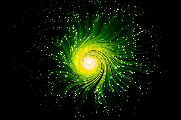 抽象的な緑の通信の渦巻 — ストック写真