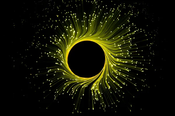 Sárga fiber optic eclipse — Stock Fotó