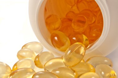 Cod liver oil capsules clipart