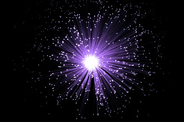 Violet fiber optic future — Stock Photo, Image