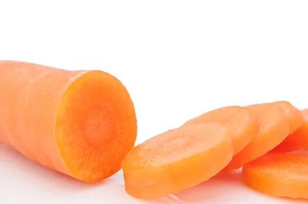 stock image Partially sliced carrot