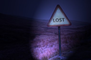 Lost in the dark clipart