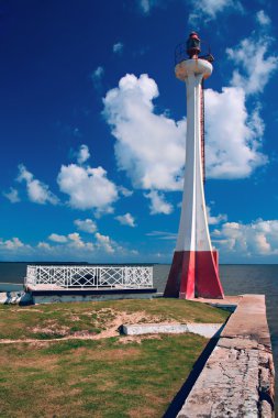 Lighthouse at Belize City harbor clipart