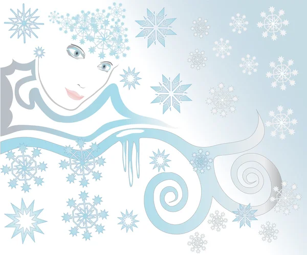 stock vector Winter face