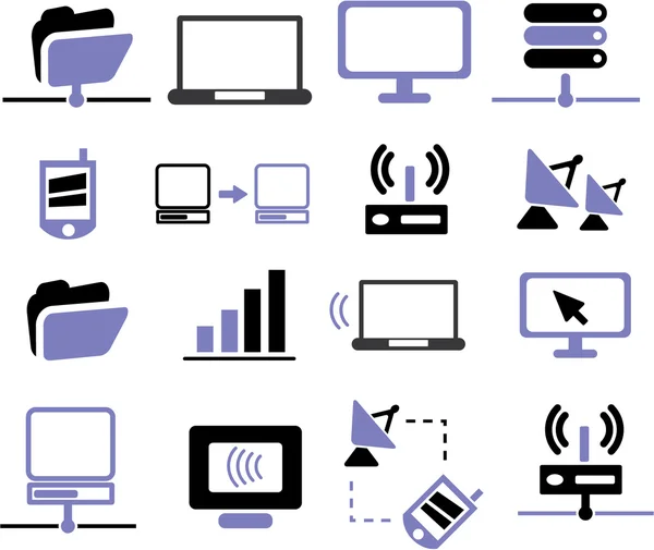 Conexão, conjunto de ícones de comunicação — Fotografia de Stock