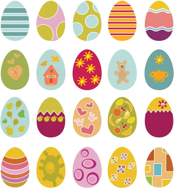 Ovos de Páscoa bonitos — Vetor de Stock