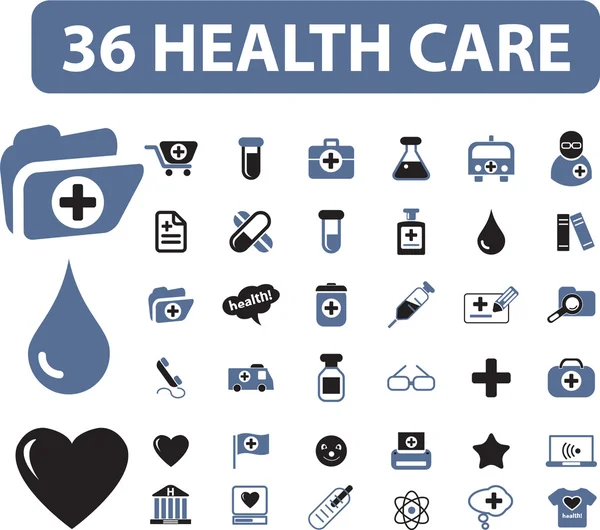 36 знаков медицинского обслуживания — стоковый вектор