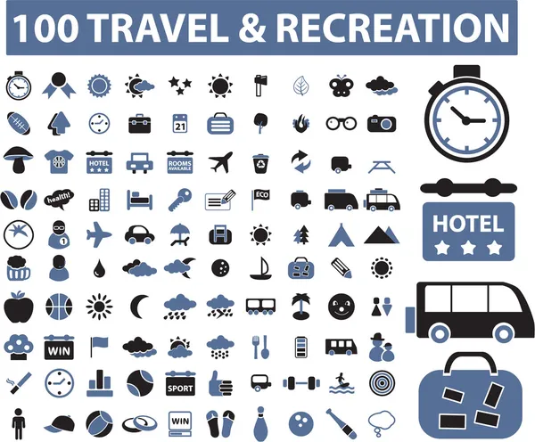 100 viajes — Archivo Imágenes Vectoriales