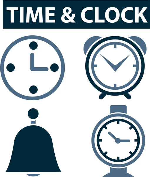 Horloge & signes d'horloge — Image vectorielle