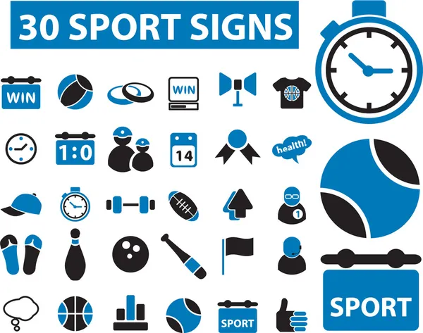 30 sport signs — Stock Vector