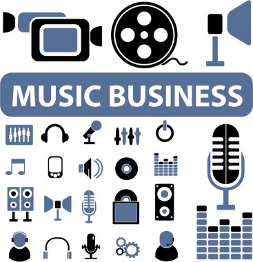 Music business signs clipart