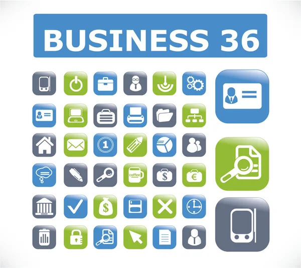 36 botões de apresentação de negócios —  Vetores de Stock