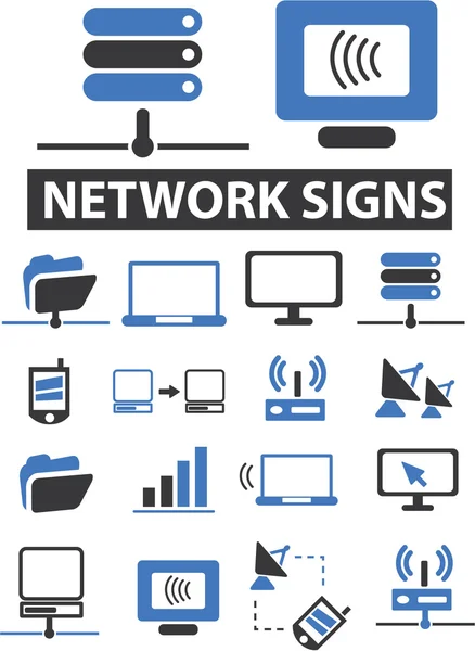 Network signs — Stock Vector