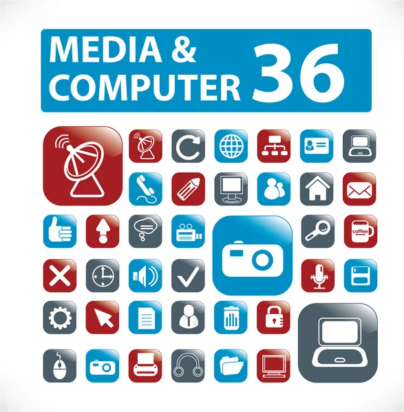 36 СМИ — стоковый вектор