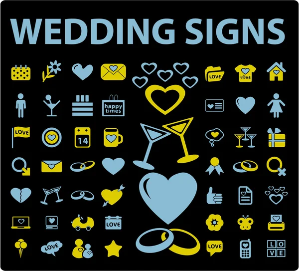 Wedding signs — Stock Vector