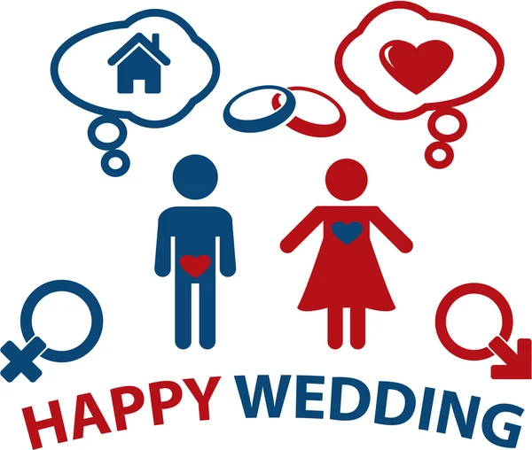 Концепция свадьбы — стоковый вектор