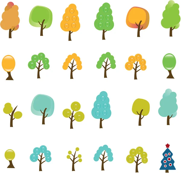 Signes des arbres — Image vectorielle