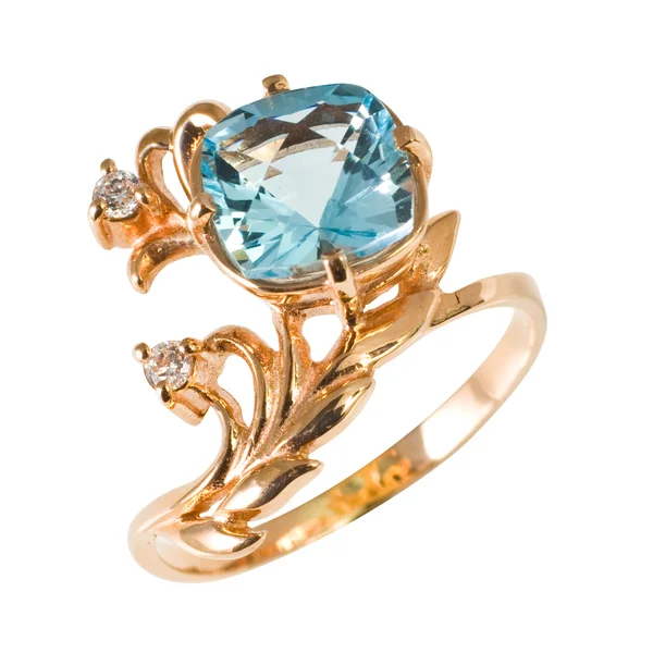 Gouden Ring Van Rusland Met Stenen Juwelen Gouden — Stockfoto