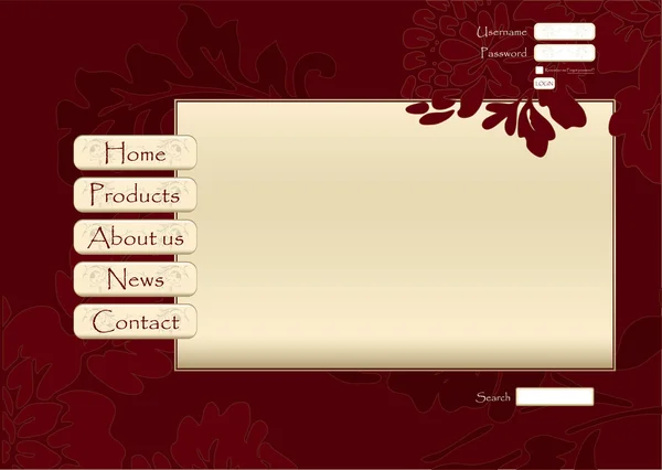 çiçek vektör web sitesi tasarım şablonu