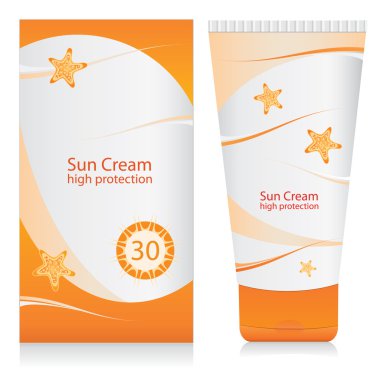 Sun Cream vector clipart