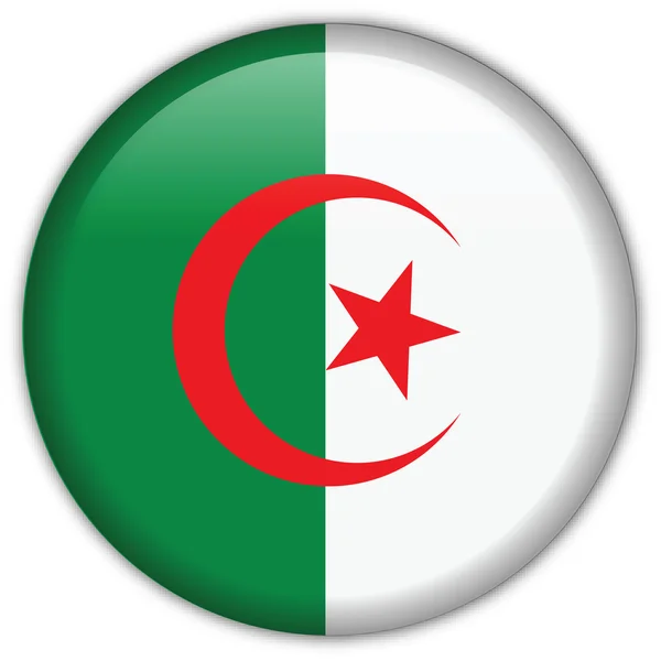Argelia icono de la bandera — Vector de stock
