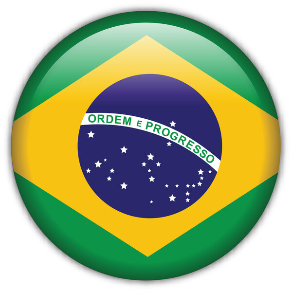 Значок бразильского флага