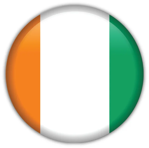 Cote d'Ivoire flag icon — Stock Vector