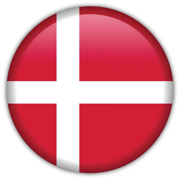 Danmark flaggikonen — Stock vektor