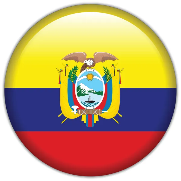Icône du drapeau équatorien — Image vectorielle