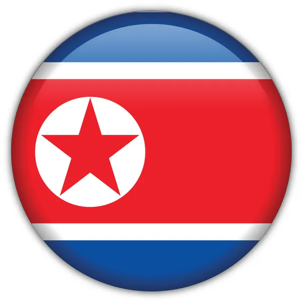 韓国北朝鮮の旗のアイコン — ストックベクタ