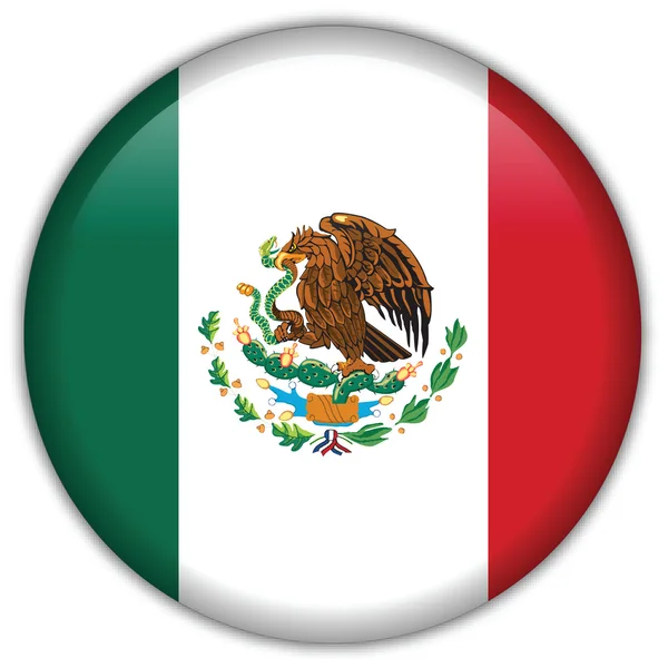 Mexiko flaggikonen Royaltyfria illustrationer