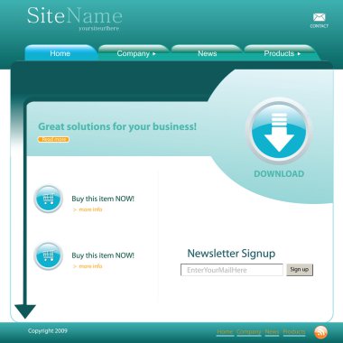 Web Site Template clipart
