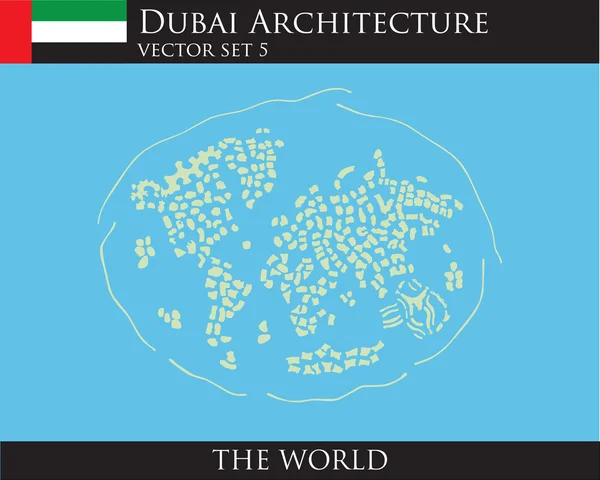 Dubai Architecture The World Rechtenvrije Stockillustraties