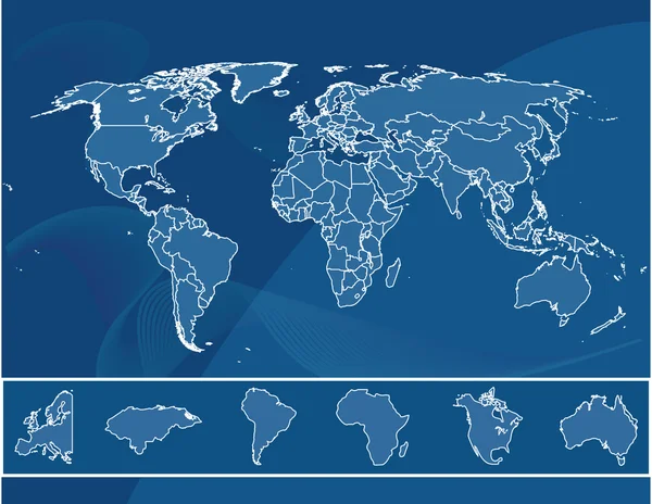 Mapa do mundo Ilustração De Stock