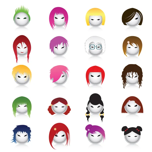 karikatür başkanları ile farklı saç kümesi