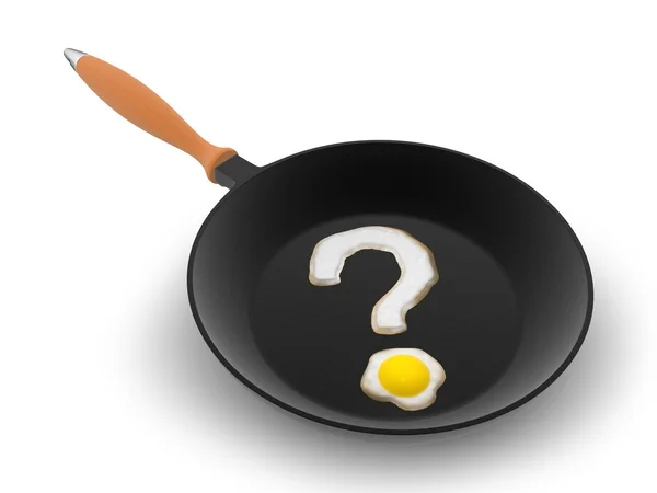 Eggs fried in a pan Royalty Free Stock Images