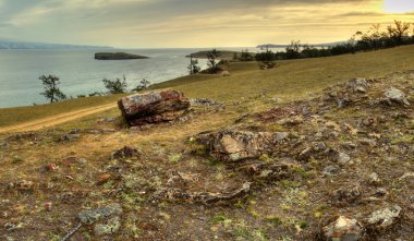 Wild Landscape on Olkhon island, Baikal, Russia clipart