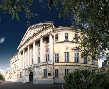 Panorama of Demidov House. Cylindrical projection. clipart