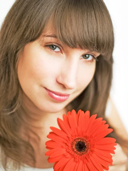Girl with flower Stock Image