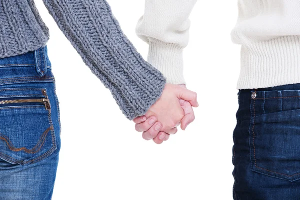 Beloved couple holding hands — Stock Photo, Image