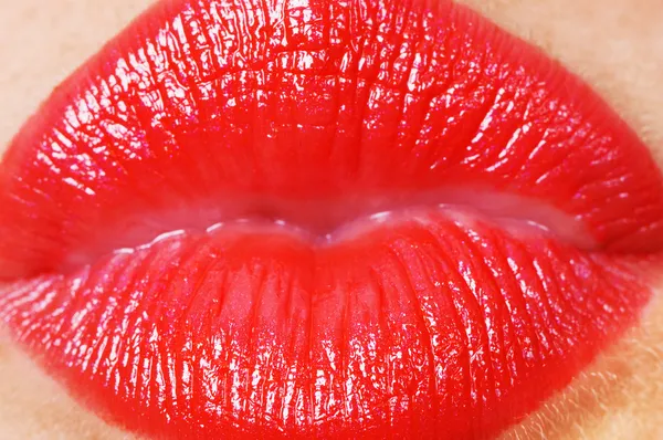 Besar los labios — Foto de Stock