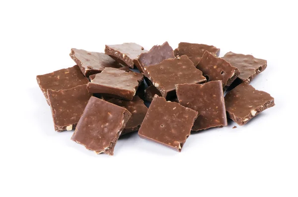 stock image Pile of chocolate pieces