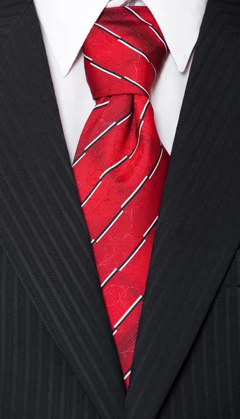 Suit and red necktie — Stock Photo, Image