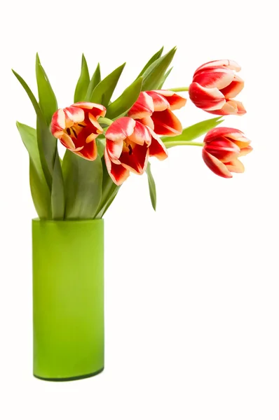 Tulipaner i vase - Stock-foto