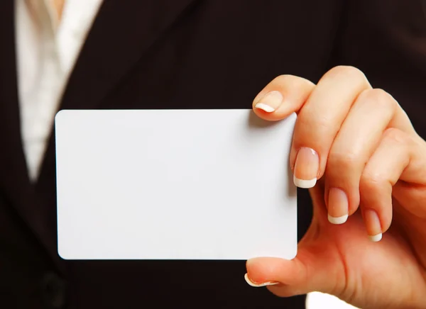 Womans hand with card — Stock Photo, Image