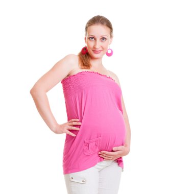 Beautiful pregnant woman clipart