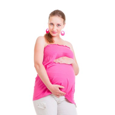 Beautiful pregnant woman clipart