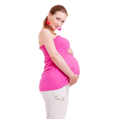 Beautiful pregnant woman clipart