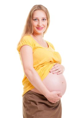 Smiley pregnant woman clipart