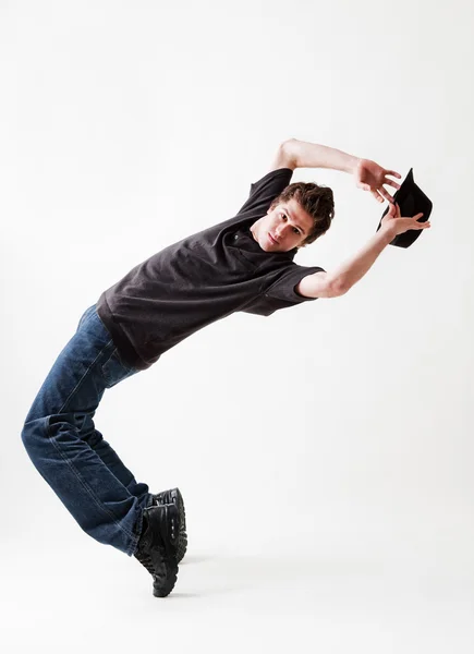 Breakdancer with hat — Stockfoto
